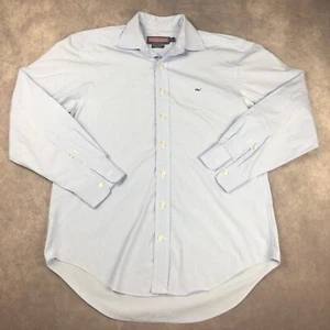Vineyard Vines Shirt Mens S Blue White Grid Check Whale Logo Preppy Long Sleeve - Picture 1 of 16