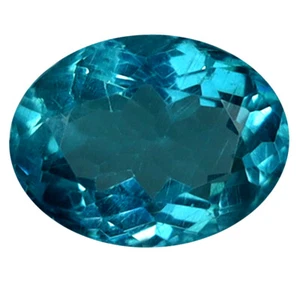 0.82 ct Stunning Oval Cut (7 x 5 mm) Brazil Paraiba Blue Apatite Gemstone - Picture 1 of 1