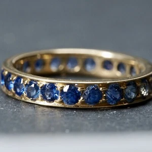 2c ct Saphir Eternity Ring 18 Kt 750 Gold RG 51 Memoryring - Bild 1 von 7