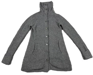 Patagonia 100% Merino Wool Sweater Coat Knit Long Cardigan Charcoal Small 50460 - Picture 1 of 8