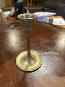 Vintage Kerzenständer massiv Messing 6 Zoll hoch - Bild 1 von 4