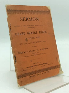 SERMON - Chas. E. Perry - 1890 - Presbyterian Church, Brampton - anti-Catholic - Picture 1 of 1