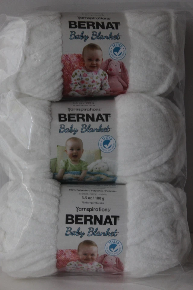 Bernat Baby Blanket yarn- sold in 3 skein lot- 3.5 oz skeins- super Bulky 6 - Image 1 of 1