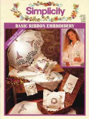 BASIC RIBBON EMBROIDERY#3762 Simplicity (1994 Unmarked PB) Fast Free US Ship - Image 1 of 2