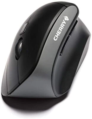 Cherry MW 4500 schwarz Funkmaus - Ergonomisch - 45° Design - Nano-USB-Empfänger - Bild 1 von 3