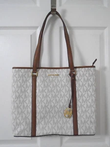 Borsa a tracolla Michael Kors Signature Sady Jet Set grande top zip tote bag borsetta - Foto 1 di 24
