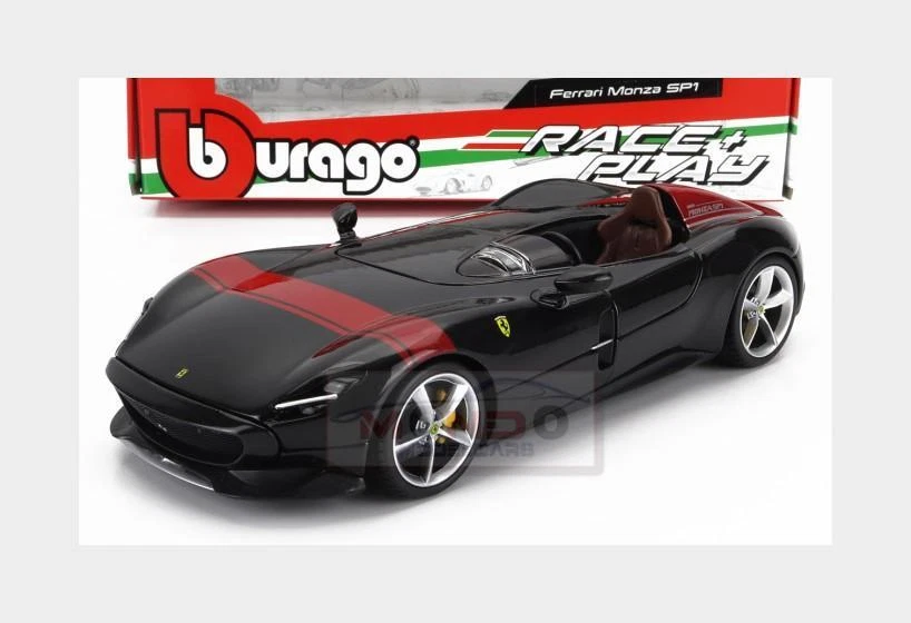 FERRARI MONZA SP1 2018 BLACK 1 24 Burago Auto Stradali Nouveau modèle