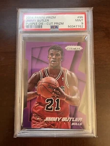 Panini Prizm 2014 troquelado púrpura Jimmy Butler ¡Lo último! MVP PSA 9 - Imagen 1 de 2