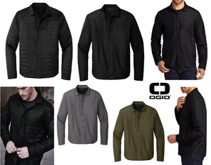 REVERSIBLE SHIRT JACKET, SOLID /QUILTED, REPELS WATER, POCKETS SNAP CLOSE XS-4XL - Picture 1 of 8