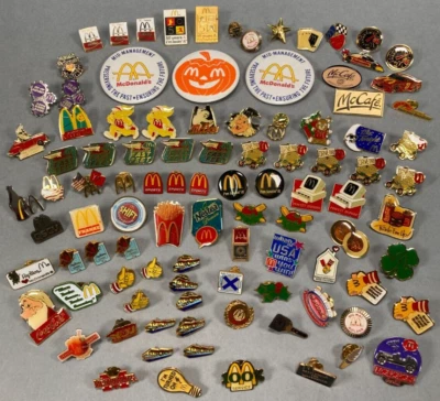 99x McDonald’s Fast Food Pins Lot: Vintage, Rare, 30 + 50 Years of Service - Image 1 of 4
