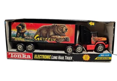 VTG 1994 Tonka 18" Semi Tractor-Trailer "Grizzly" Electronic 18-Wheeler - New - Image 1 of 4