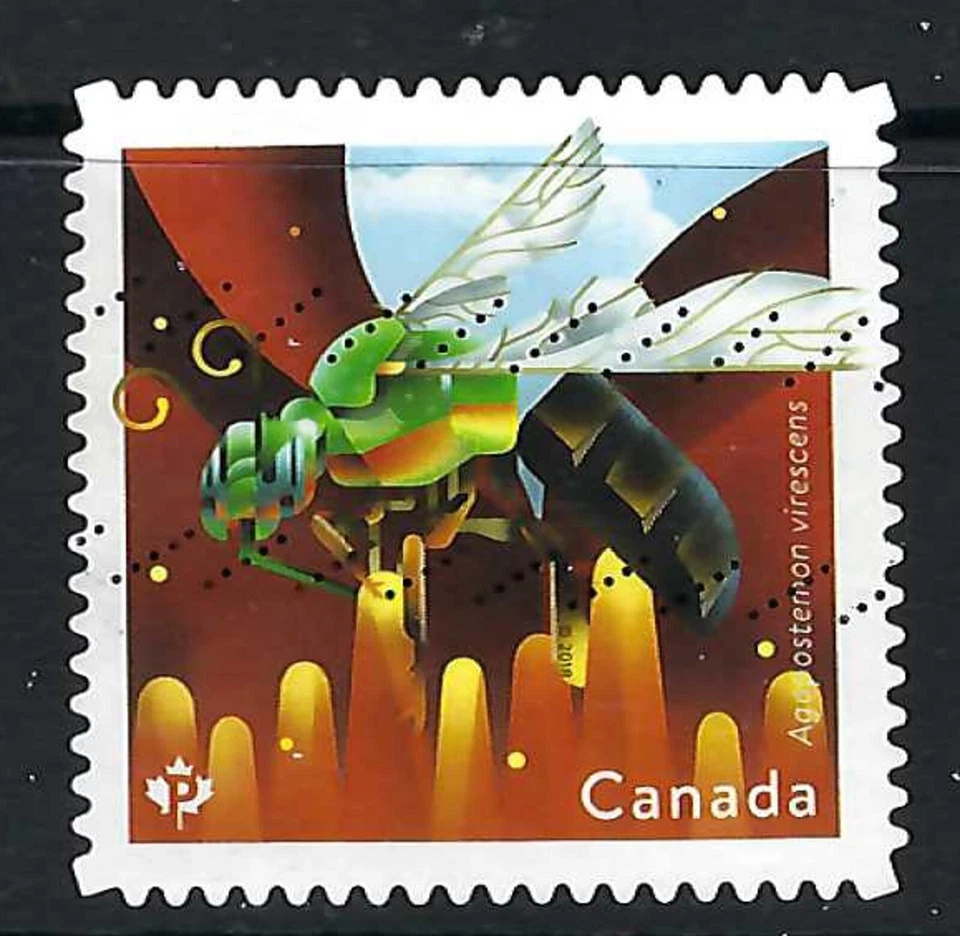 CANADÁ USADO - SCOTT # 3100 - DE FOLLETO - ABEJAS NATIVAS - 2018 Foto 1 de 1