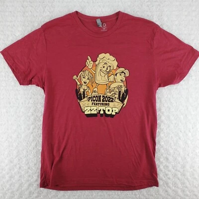 Camisa Picon 2022 Hombre L Roja Doble Cara Manga Corta ZZ Top Juegos de Piloto Juegos de Azar Foto 1 de 4