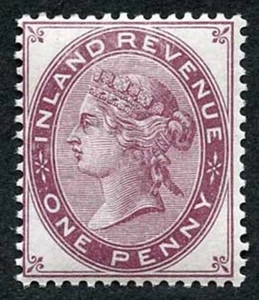 Prueba de color fiscal postal 1d en púrpura opaco wmk orbe U/M - Imagen 1 de 1