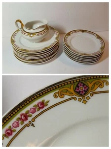 UC France Limoges Creamer 6''  7" Bread Dessert Plates set UNC31 Union Ceramique - Picture 1 of 12