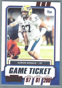 Boleto de juego Panini Contenders Aaron Donald 2021 lámina roja - Imagen 1 de 2
