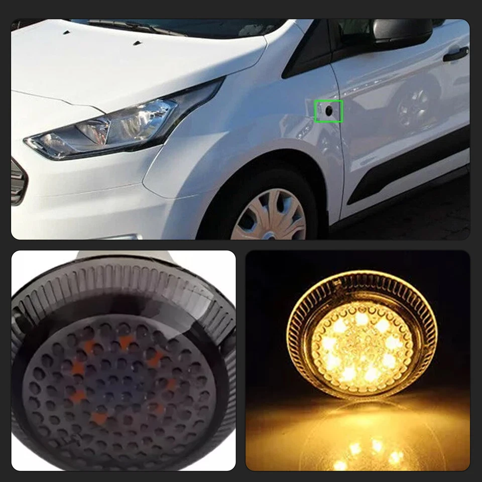 2x Front Side Marker Indicator Light Housing For Ford Transit Connect 2010-2021 - Image 1 of 4