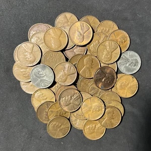 1- Roll Customer Wrapped Lincoln Wheat Cents * Actual Coins * 50 Old Pennies K - Picture 1 of 7
