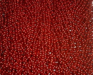 144 Red 33" Mardi Gras Beads Party Favors Necklaces Metallic 12 Dozen Lot - Picture 1 of 2