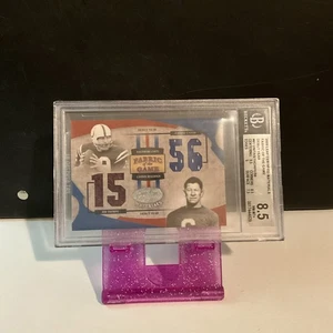 JIM THORPE JOHNNY UNITAS 2005 Leaf Certified FOTG Dual Jersey #/56 BGS 8.5 - Picture 1 of 2