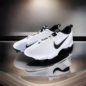 Nike Force Trout 9 Keystone White Black Baseball Cleats FB9728-100 Mens Size 16 - Picture 1 of 7