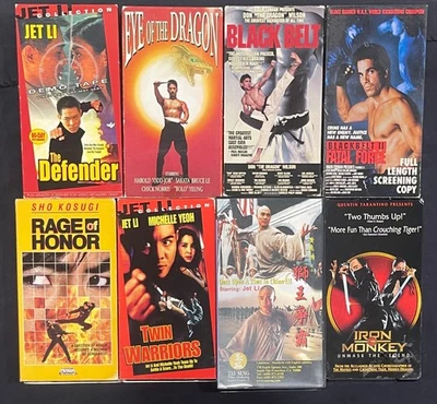 1980-1993 Vintage Martial Arts/Kung-Fu VHS lot of 8! Black Belt! Iron Monkey! - Image 1 of 4