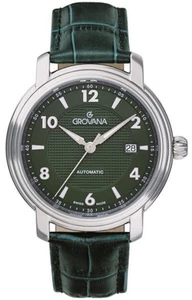 Grovana Model 1703.2531 St. Andrews Fairway Swiss Automatic Green Leather - Picture 1 of 1