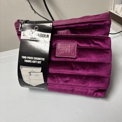 Steve Madden Estuche de Viaje Cosmético Dos Piezas Terciopelo Nylon Color Fishy’s Foto 1 de 4