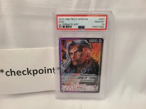 2024 ONE PIECE OP08 TWO LEGENDS ARTE ALTERNATIVA #057 KING PSA 10 INGLESE - Foto 1 di 3