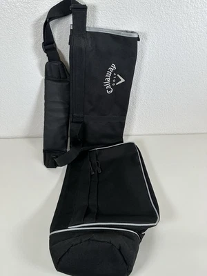 Retired Callaway Golf Pencil Bag Single Strap Lightweight Two Zip Pockets Clean - Image 1 of 4