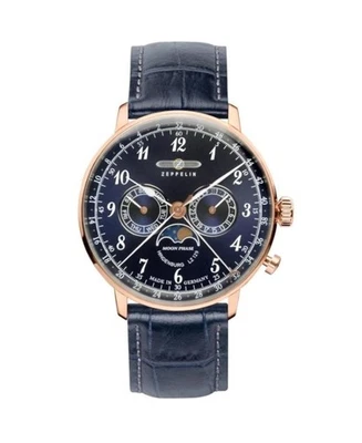 ZEPPELIN Men Analog Quartz Casual Watch Classic Dress Blue Dial Waterproof Round - Image 1 of 4