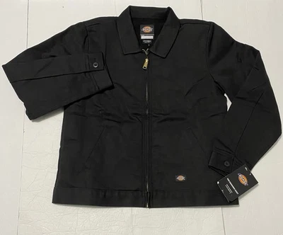 Chaqueta Dickies Juvenil M 10y-12y Forrada Tejida Resistente al Agua Negra Cremallera Foto 1 de 4