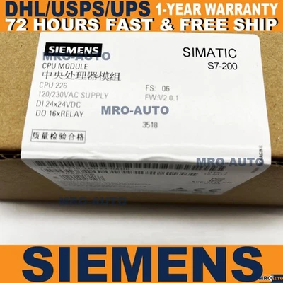 New Siemens 6ES7216-2BD23-0XB0 6ES72162BD230XB0 SIMATIC S7-200 CPU 226 - Image 1 of 4