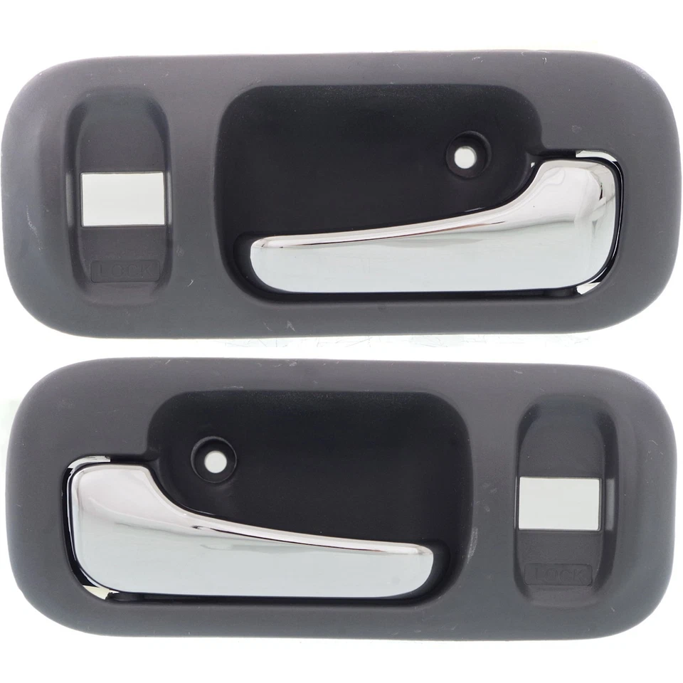 Juego de pares de manijas de puerta interiores gris cromadas delanteras izquierda derecha para 97-01 CRV Odyssey Foto 1 de 4