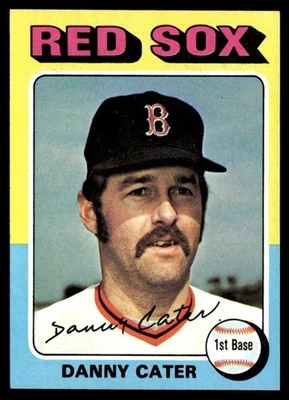 1975 Topps Mini Danny Cater - (MK On Card) Boston Red Sox #645 - Image 1 of 2