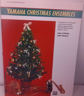 Yamaha 19 Christmas Ensembles For Alto/Baritone Sax Music Book - New - Image 1 of 4