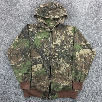 Sudadera con Capucha Vintage Realtree Camuflada Para Hombre Pequeña Verde Cremallera Exterior Caza Sudadera Foto 1 de 4