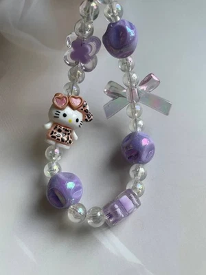 Correa de teléfono encanto cristal perla teléfono celular cordón bolsa cámara cadena llavero Foto 1 de 3