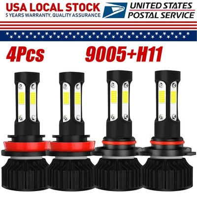 For Ram ProMaster City 2015-2020 6000K 4pc LED Headlight High Low Beam Bulbs Kit - Imagem 1 de 4