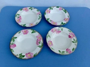 FRANCISCAN *DESERT ROSE* ( LOT OF 4 ) RIMMED SOUP BOWLS 8 1/2" UNUSED  FREE SHIP - Picture 1 of 5