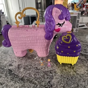 POLLY POCKET CUPCAKE And Unicorn Playset With 2 Characters - Picture 1 of 20