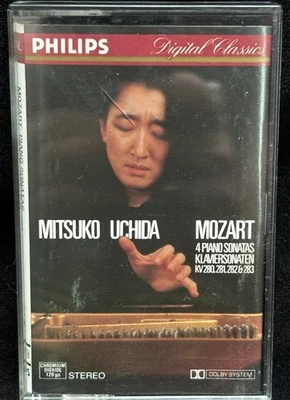 MOZART 4 Piano Sonatas K. 280-283, MITSUKO UCHIDA - PHILIPS CASSETTE TAPE 1988 - Image 1 of 4