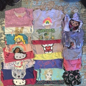 Girls Lot 20 Pieces Shirts Shorts Nightgowns Princess Gabby Encanto Size 6–7  - Picture 1 of 4