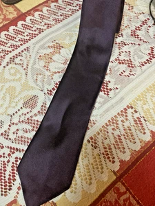 Vintage Seidenkrawatte Calvin Klein weinrot einfarbig - Bild 1 von 4