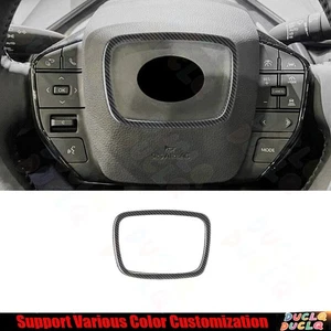 Steering Wheel Horn Ring Trim Cover For Toyota Prius 2023-2024 ABS Carbon Fiber - Foto 1 di 3