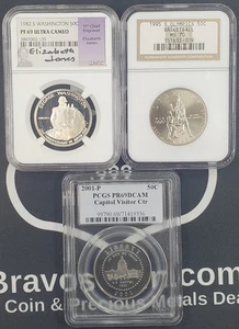 3 COIN LOT - Mixed Dates Commemorative Half-Dollars - PCGS & NGC High Grades - Picture 1 of 5