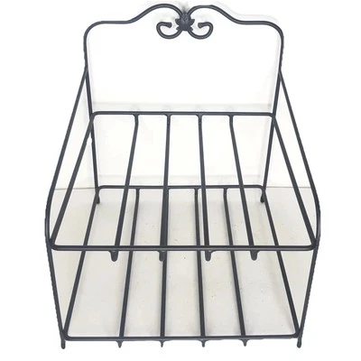 Longaberger Large Tapered PaperBin Tray Wrought Iron Stand EUC Large EUC - Image 1 of 4