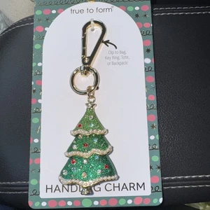 Charm borsa albero verde scintillante vero e proprio con etichetta - Foto 1 di 4