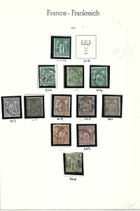 FRANKREICH 1876 HERVORRAGENDE QUALITÄT ( 1F POSTFRISCH) TABLETTEN SELTENER "N UNTER B" SAMMLUNG - Bild 1 von 1