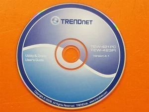 ⭐️⭐️⭐️⭐️⭐️ Trendnet Utility & Driver Version 4.1 TEW-421PC TEW-423PI CD - Picture 1 of 3